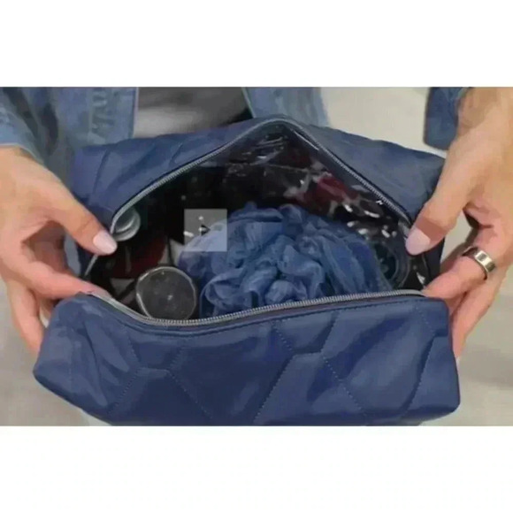 LUG Bumper Satin Luxe VL (Vegan Leather) Cosmetic Case / Toiletry Case in Sage - Picture 12 of 15